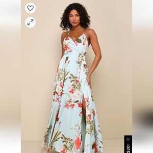 Lulu's Still the One Sage Floral Dress